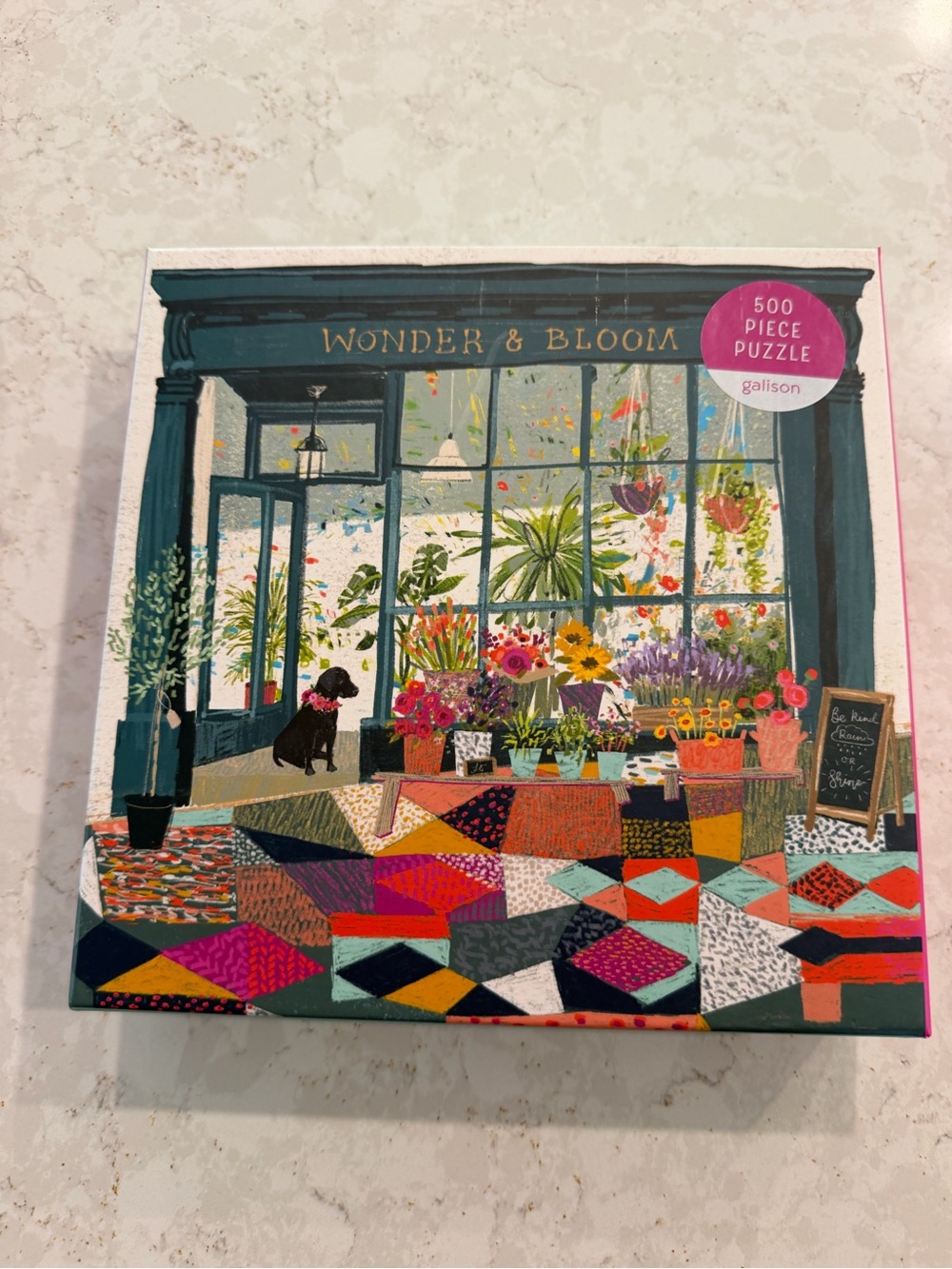 Galison Wonder & Bloom 500 Piece Jigsaw Puzzle Flowers Cardboard Interlocking